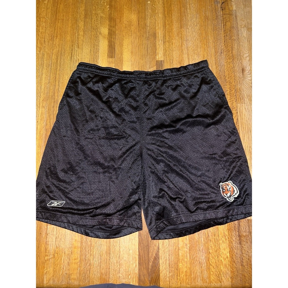 NFL Reebok Men Large Black Cincinnati Bangles Team Issued Training Camp Shorts